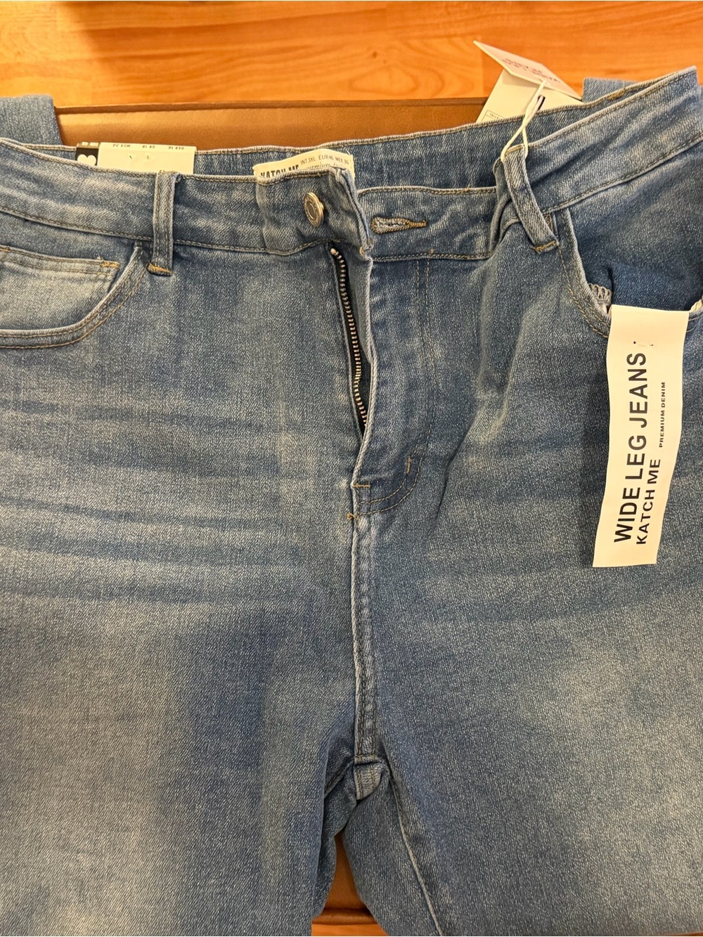 Wide Leg Jeans - Light Blue Denim